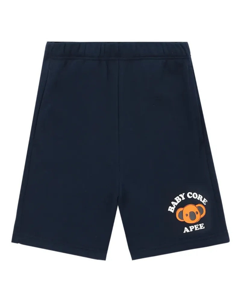 BAPE Shorts mit grafischem Logo - Blau Blau