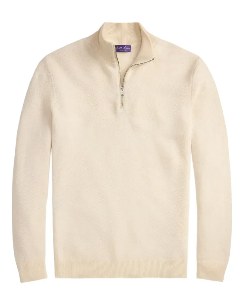 Ralph Lauren half-zip cashmere sweater - Nude Nude