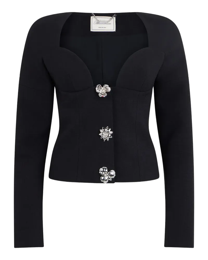 Blumarine embellished-buttons jacket - Schwarz Schwarz