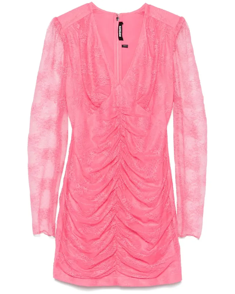 ROTATE Birger Christensen Minikleid aus Spitze - Rosa Rosa