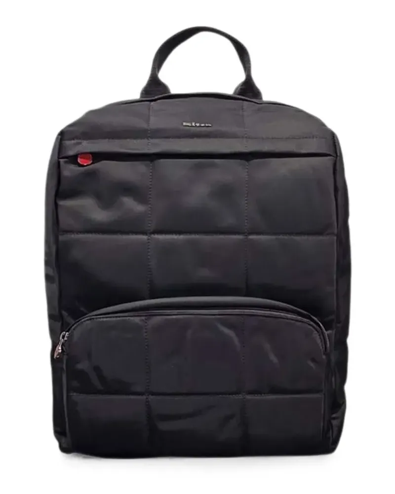 Kiton Gesteppter Rucksack - Schwarz Schwarz
