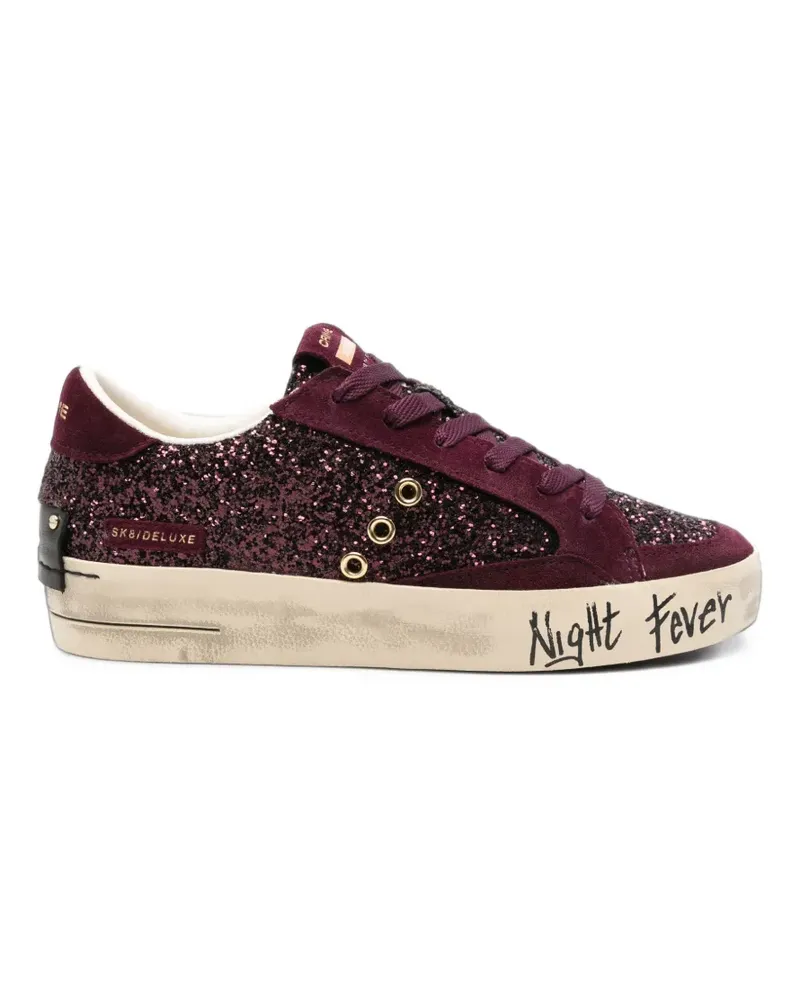 Crime SK8 Deluxe glitter-embellished suede sneakers - Violett Violett
