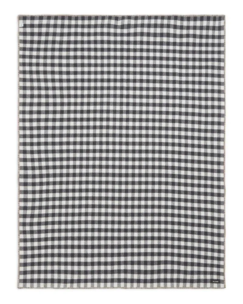 alonpi cashmere Decke mit Karomuster - Grau Grau
