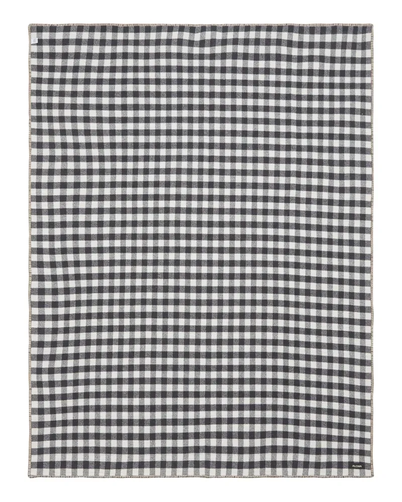 alonpi cashmere plaid throw blanket - Grau Grau