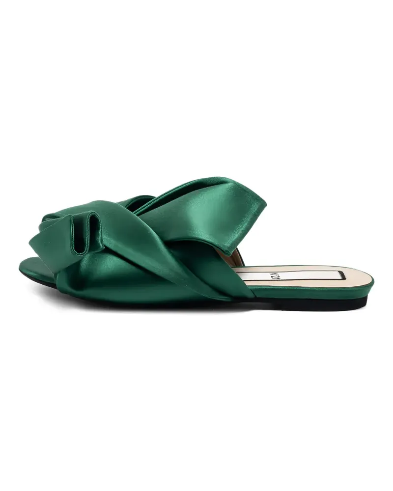 N° 21 Raso knot-detail flat sandals - Grün Grün
