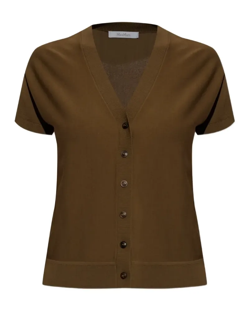 Max Mara Kurzärmeliger Finito Cardigan - Braun Braun