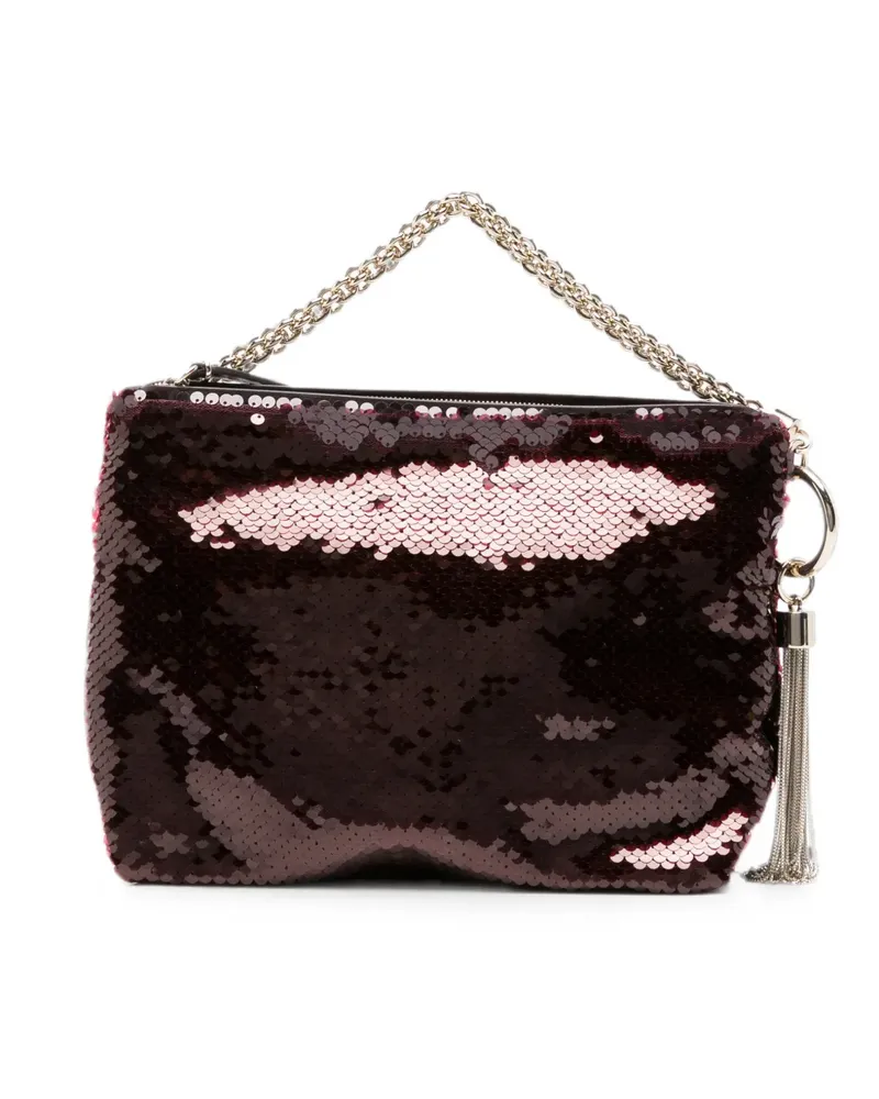 Jimmy Choo Callie sequin-embellished clutch bag - Rot Rot