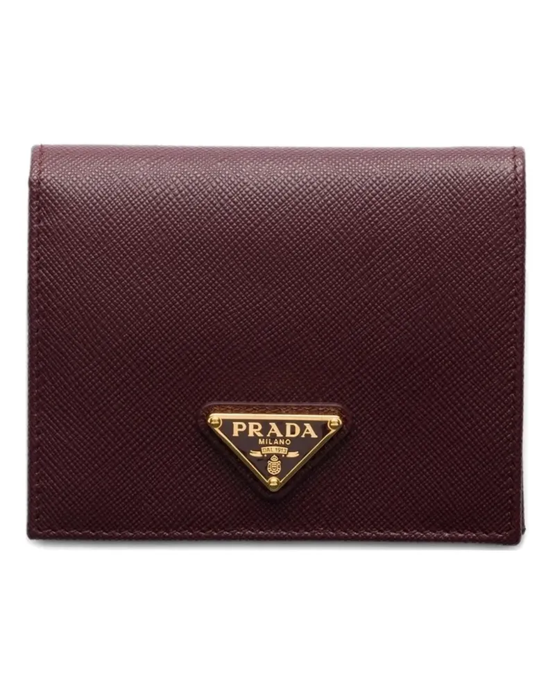 Prada Kleines Portemonnaie aus Saffiano-Leder - Rot Rot