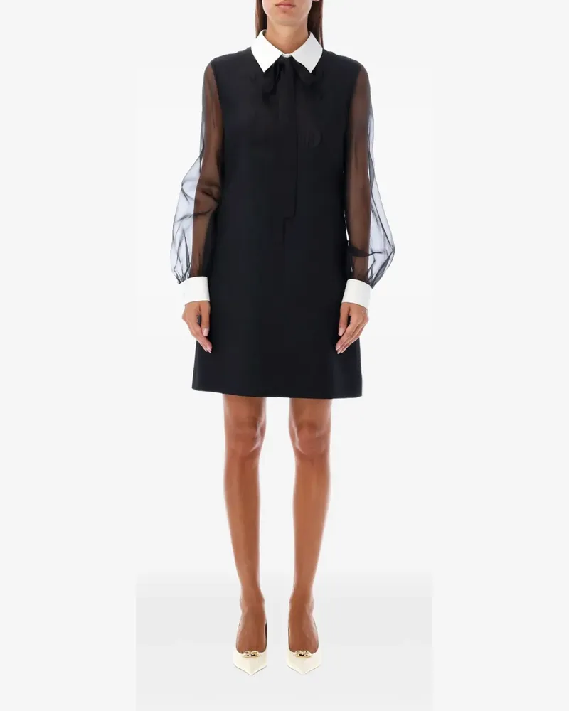 Valentino Garavani Kleid mit semi-transparenten Ärmeln - Schwarz Schwarz