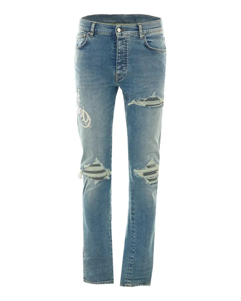 Amiri Hollywood MX1 Jeans im Distressed-Look - Blau Blau
