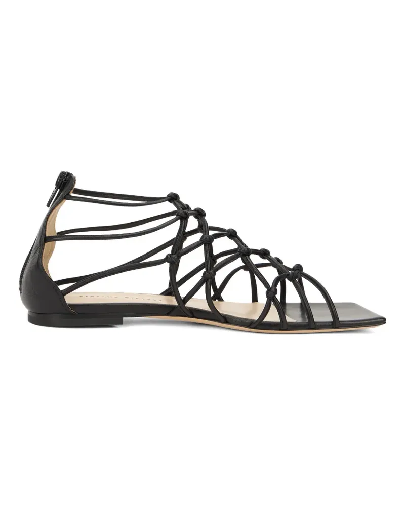 Fabiana Filippi lace sandal - Schwarz Schwarz