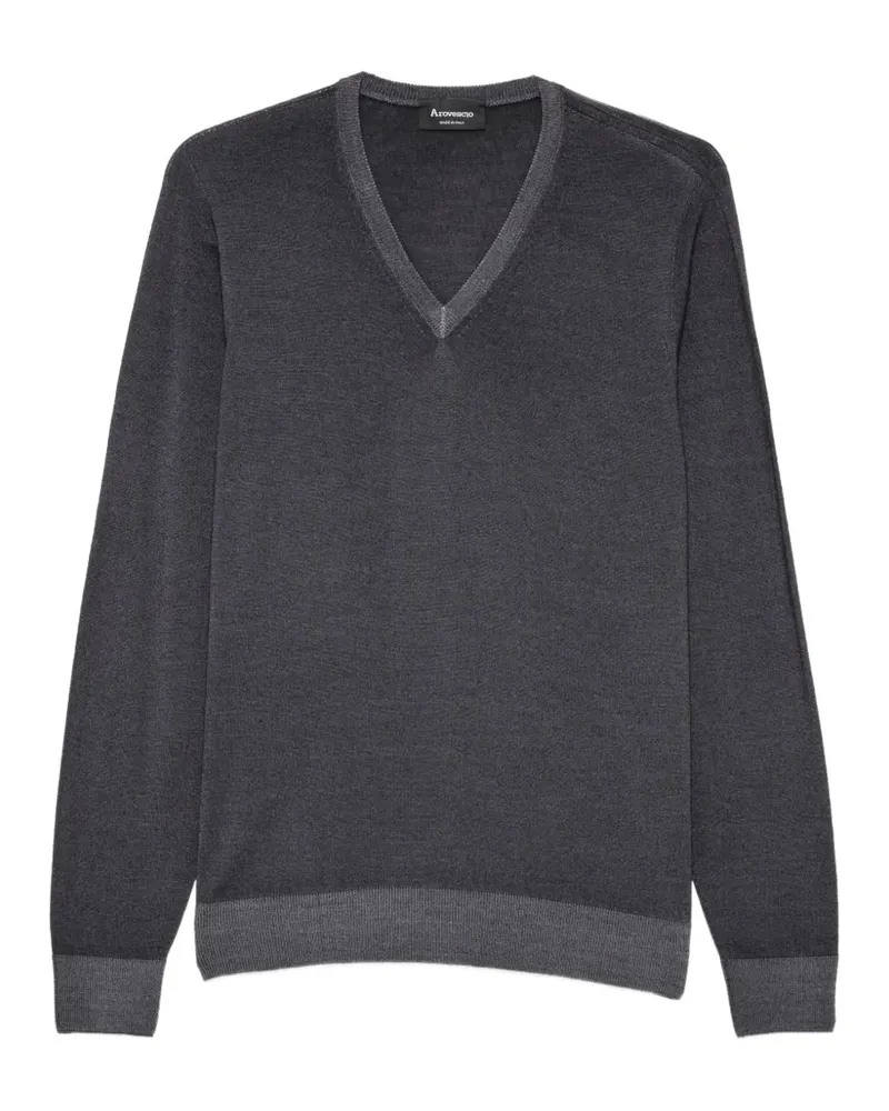 Arovescio Pullover mit V-Ausschnitt - Grau Grau