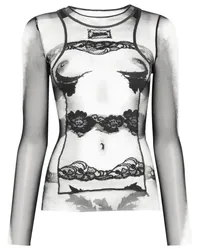 Jean Paul Gaultier The Body Lace Marinére Oberteil Schwarz