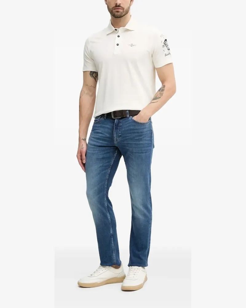Aeronautica Militare Poloshirt mit kurzen Ärmeln - Nude Nude