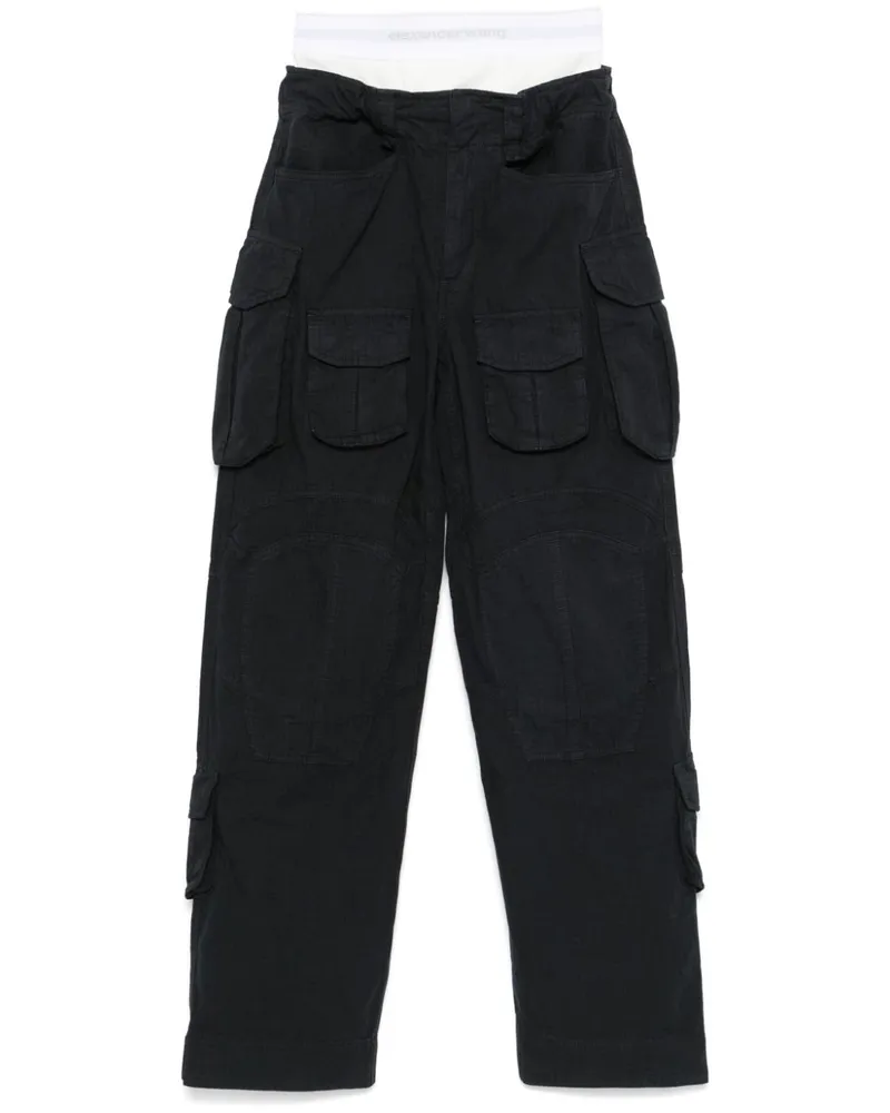 Alexander Wang Hose mit Logo-Bund - Blau Blau