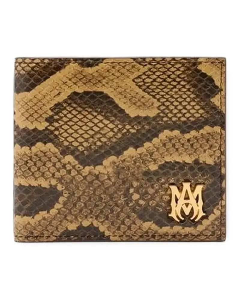 Amiri Portemonnaie mit Python-Prägung - Braun Braun