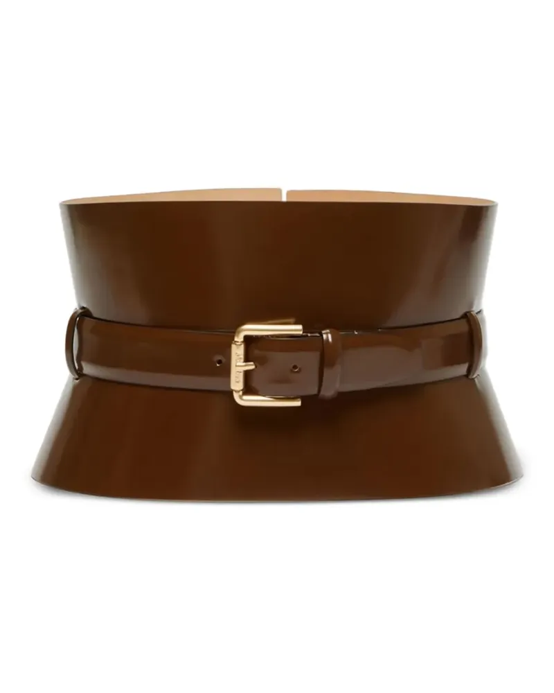Max Mara Korsettgürtel aus Leder - Braun Braun