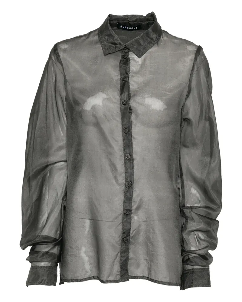 Studiorundholz Langärmeliges Hemd - Schwarz Schwarz