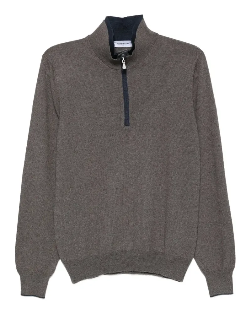 Gran Sasso Pullover mit Reißverschluss - Grau Grau