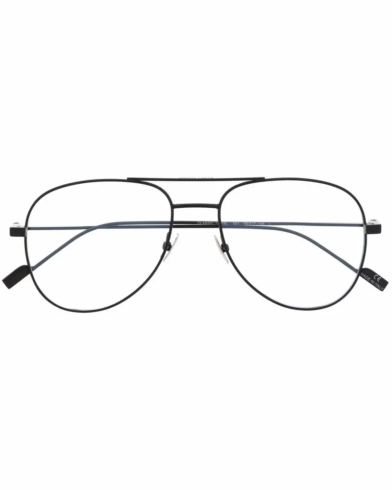 Saint Laurent Klassische Pilotenbrille - Schwarz Schwarz