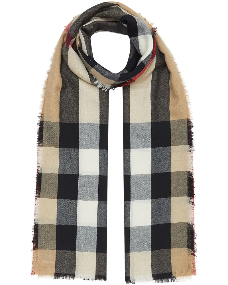 Burberry Kaschmirschal mit Vintage-Check - Nude Nude