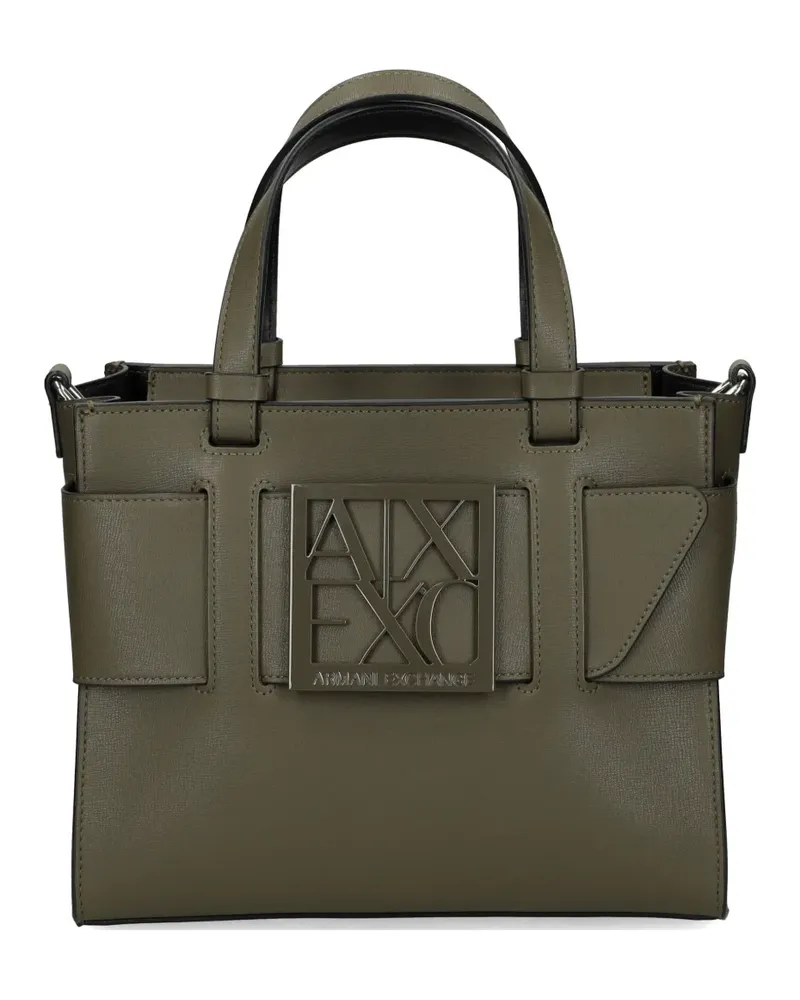 Armani Exchange Shopper mit Logo - Grün Grün