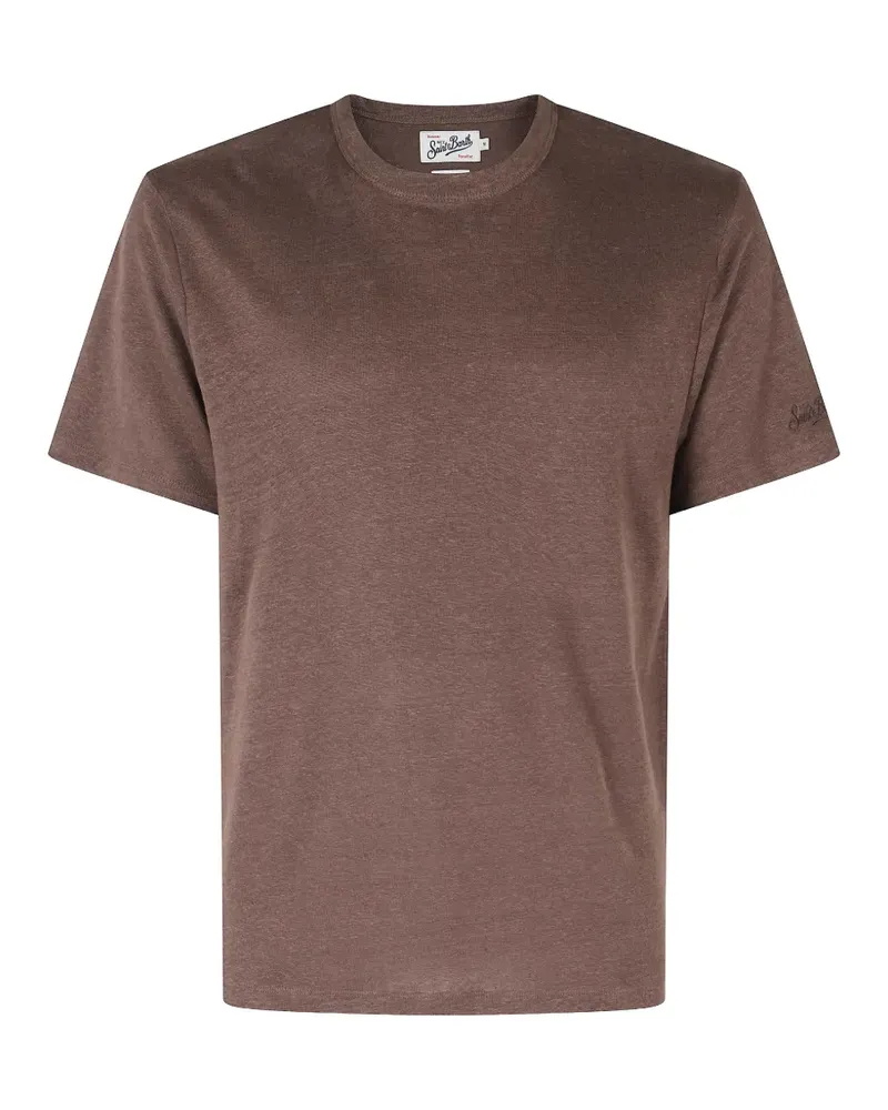 MC2 Saint Barth Ecstasea logo-embroidered T-shirt - Braun Braun