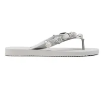 Cagole Flip-Flops mit Kristallen - Grau