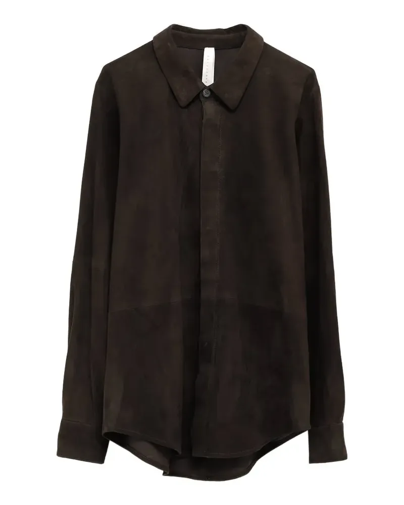 Lauren Manoogian suede buttoned shirt - Grau Grau
