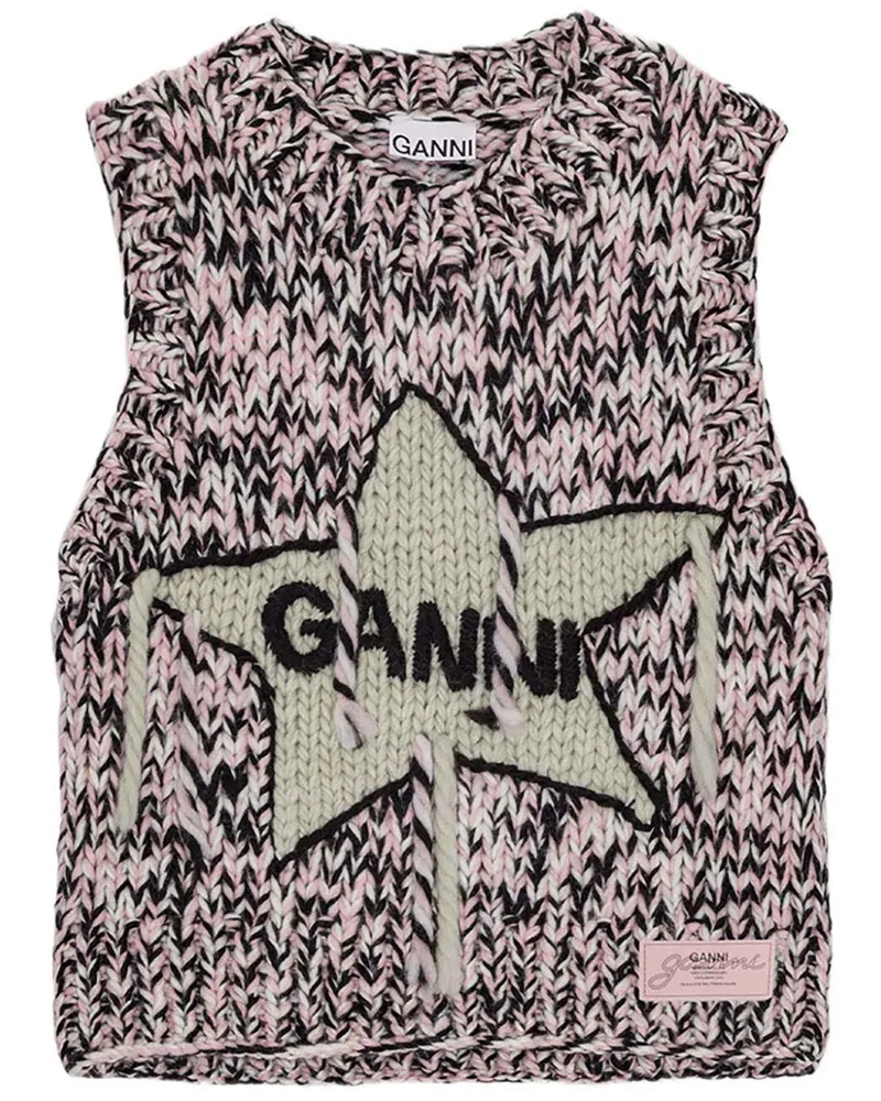 Ganni Besticktes Top - Rosa Rosa