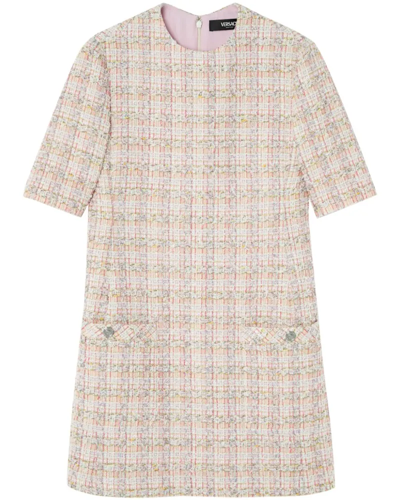 Versace Tweed-Minikleid in A-Linie - Rosa Rosa