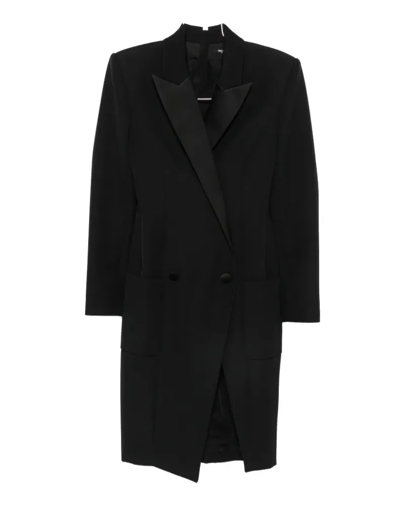 Balmain Doppelreihiges Midikleid - Schwarz Schwarz