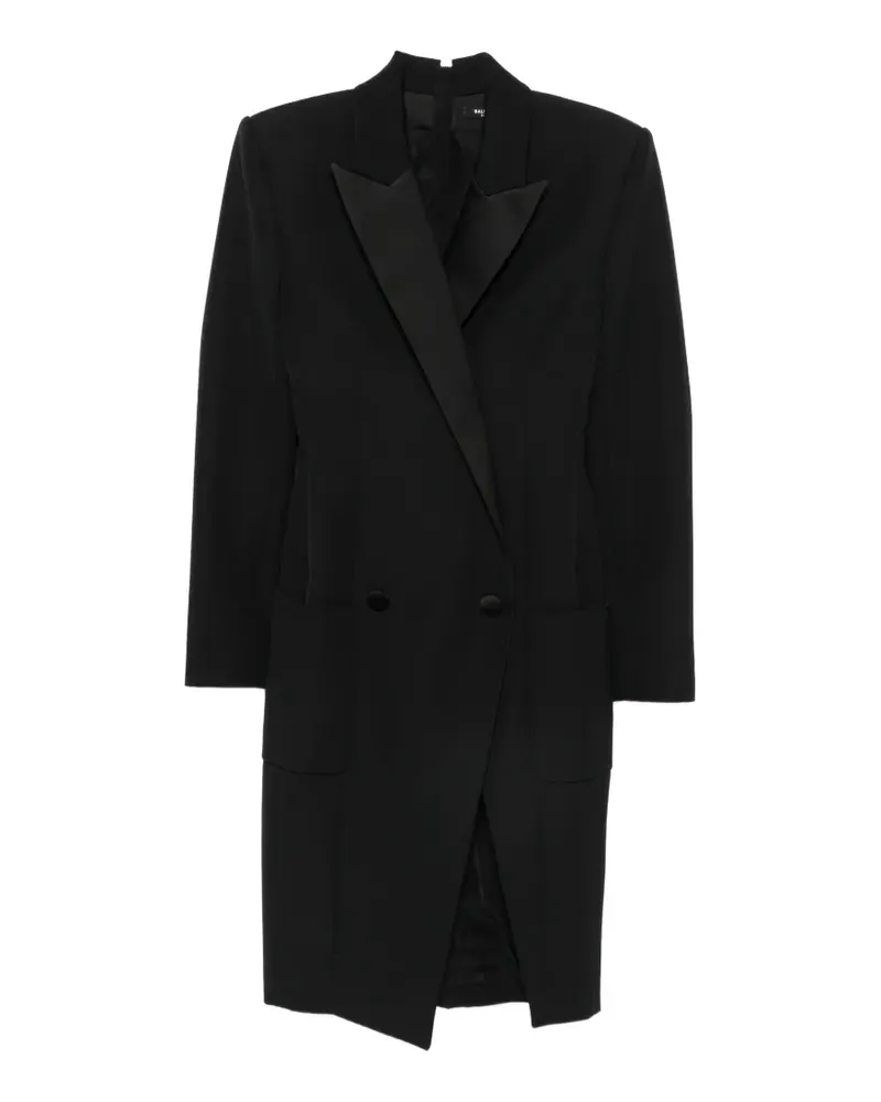 Balmain Doppelreihiges Midikleid - Schwarz Schwarz