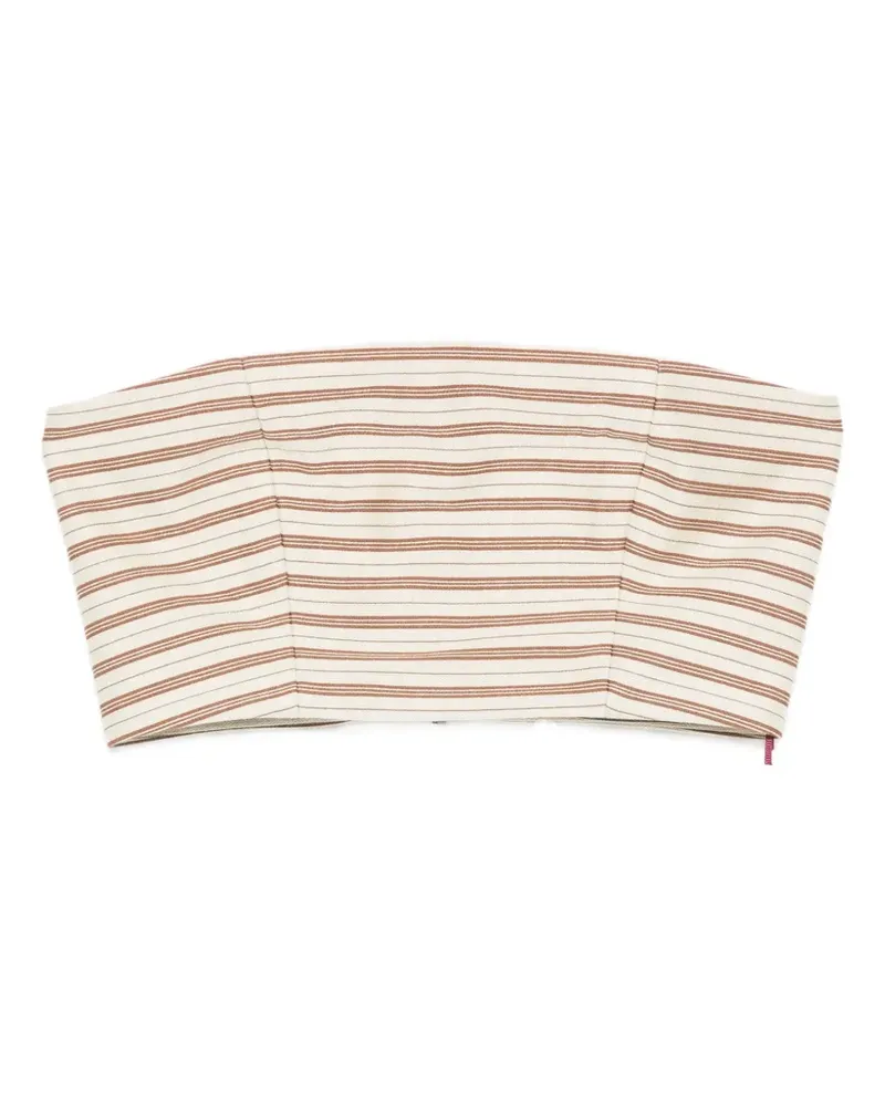 Antonio Marras striped bandeau top - Nude Nude