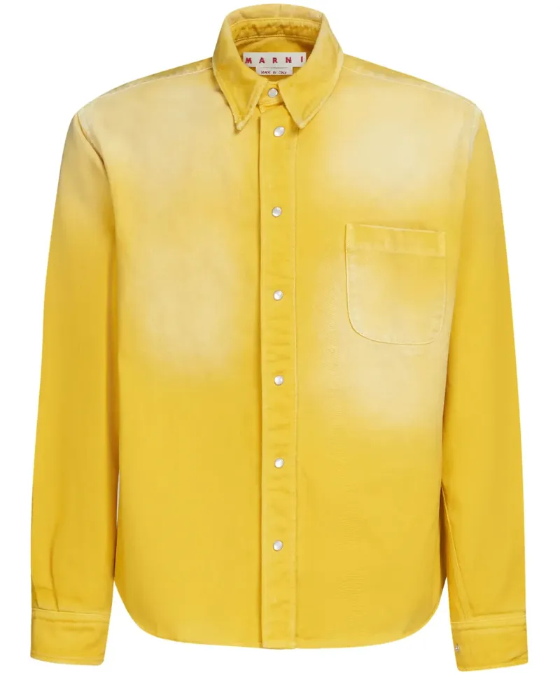 Marni Überfärbtes Jeanshemd - Gelb Gelb