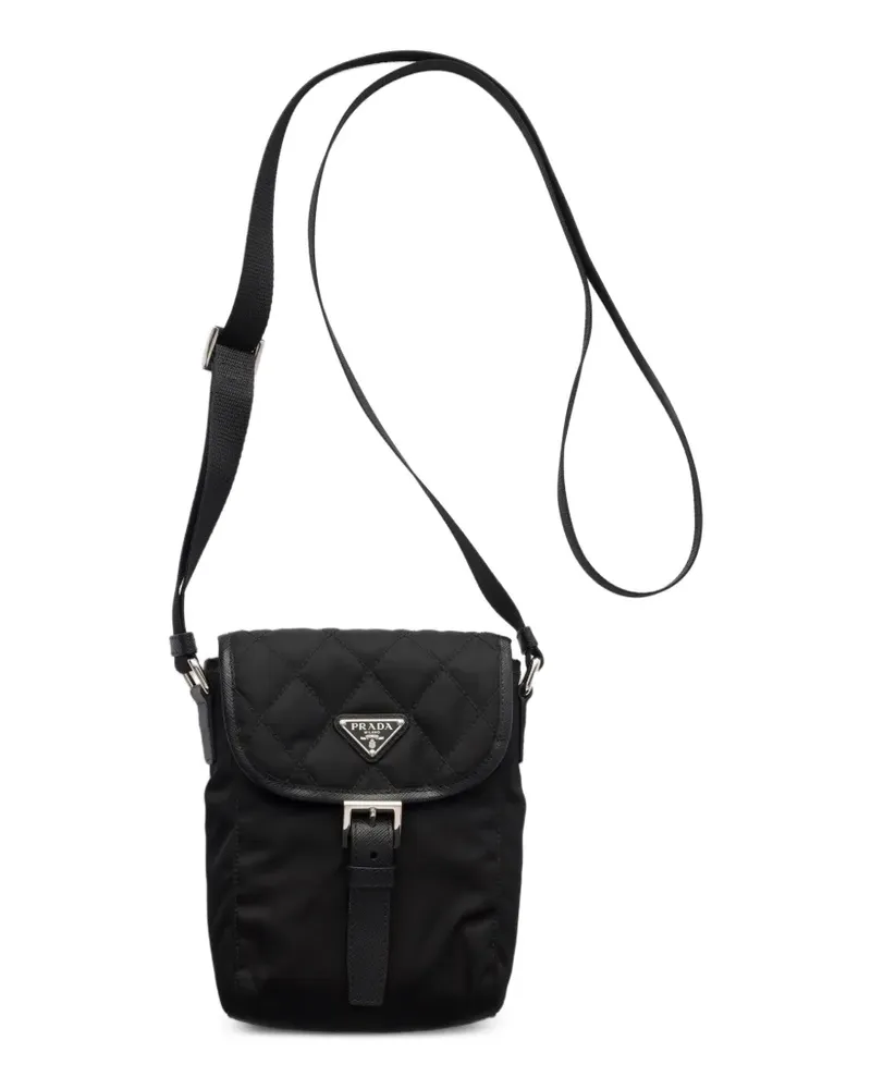 Prada Smartphone-Hülle aus Re-Nylon und Saffiano-Leder - Schwarz Schwarz