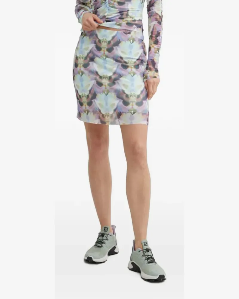 Résumé Minirock mit Schmetterling-Print - Blau Blau