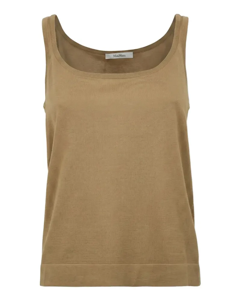 Max Mara scoop-neck knitted tank top - Nude Nude