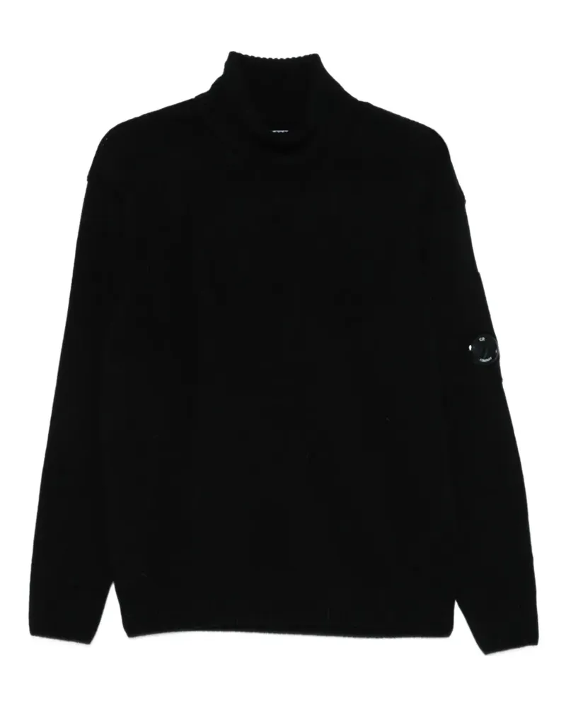 C.P. Company Stehkragen-Pullover mit Linsen-Detail - Schwarz Schwarz