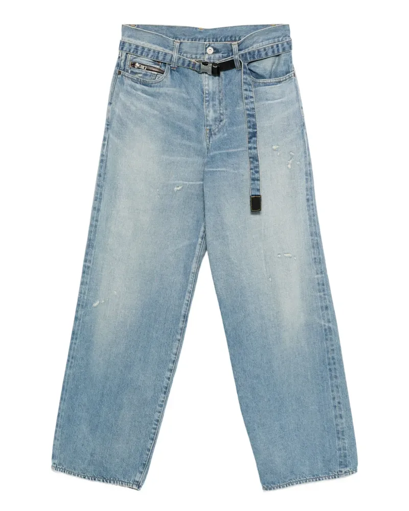 Sacai Jeans mit Gürtel - Blau Blau