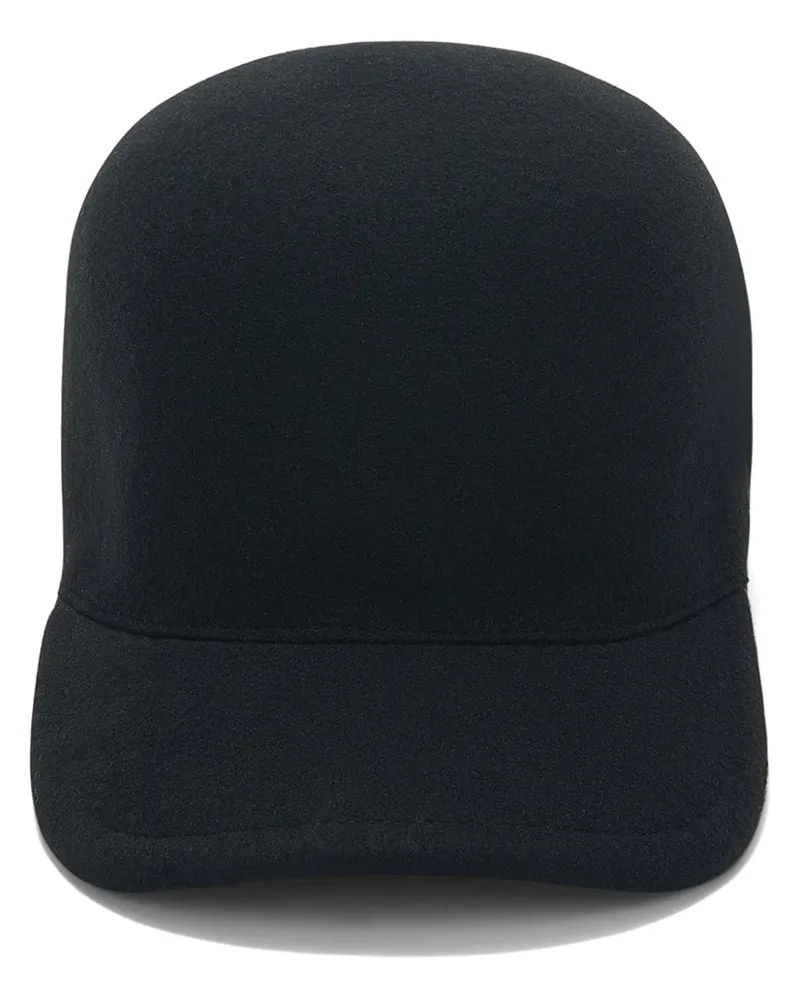Jil Sander Baseballkappe mit Logo-Stickerei - Schwarz Schwarz