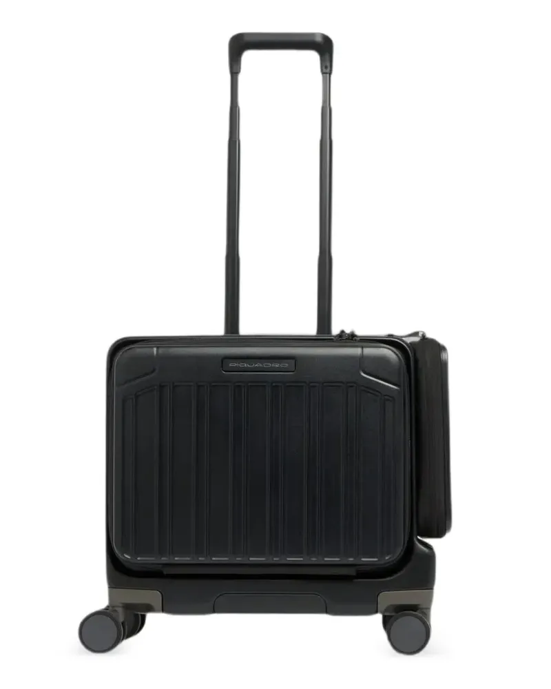 Piquadro ridged hard-shell suitcase - Schwarz Schwarz