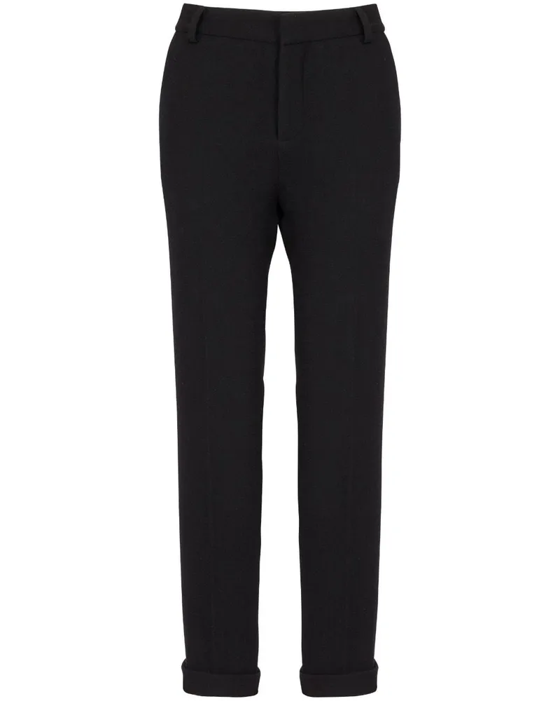 Balmain Tapered-Hose mit hohem Bund - Schwarz Schwarz