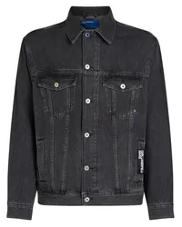 Karl Lagerfeld Jeansjacke mit Tokyo-Print Grau