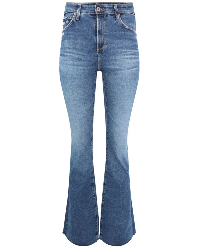 Adriano Goldschmied Farrah Bootcut-Jeans mit Logo-Patch Blau