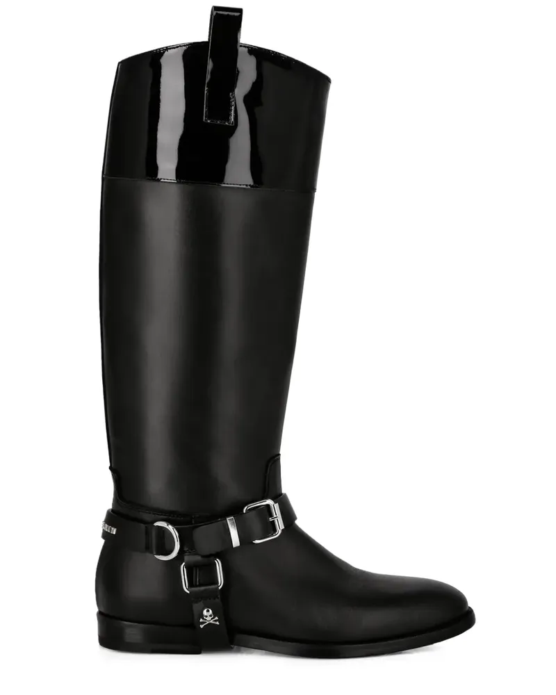 Philipp Plein Kniehohe Stiefel - Schwarz Schwarz