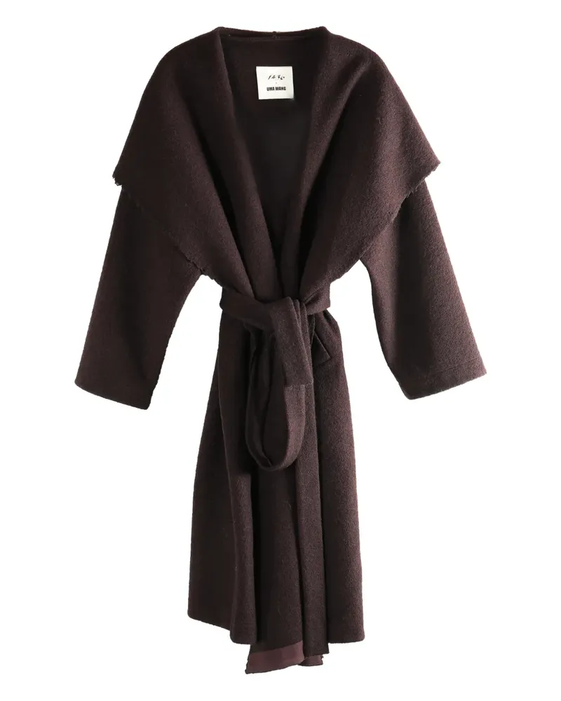 Uma Wang x 1436 hooded belted coat - Braun Braun