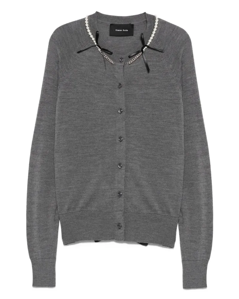 Simone Rocha Cardigan aus Merinowolle - Grau Grau