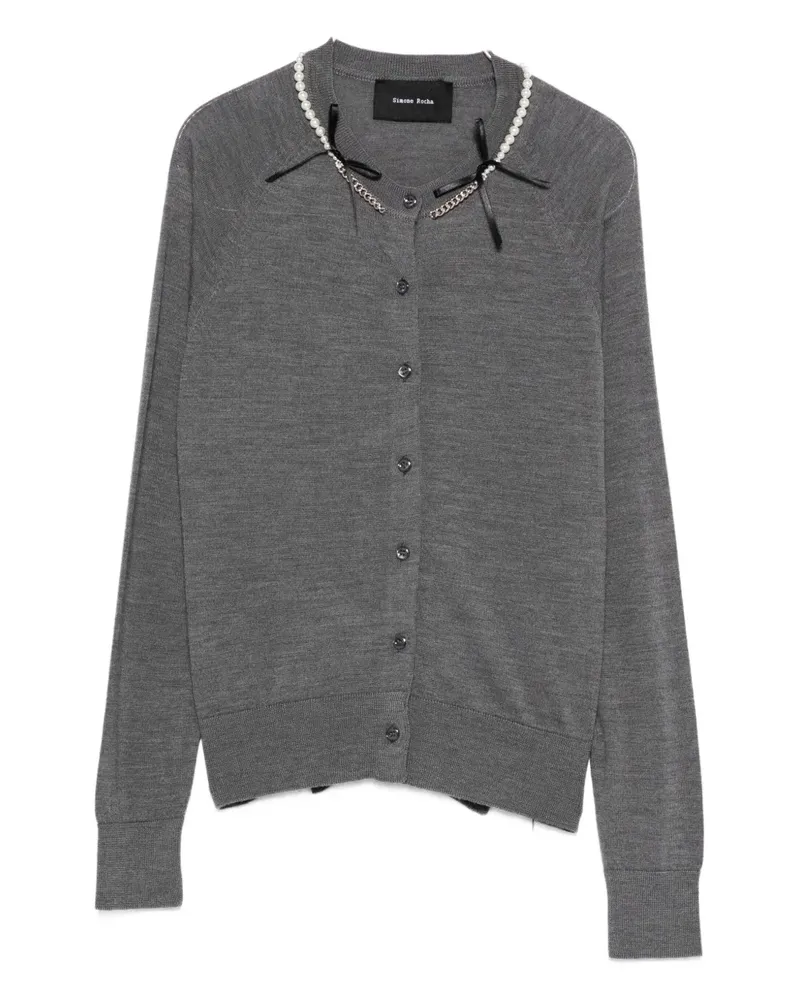 Simone Rocha Cardigan aus Merinowolle - Grau Grau