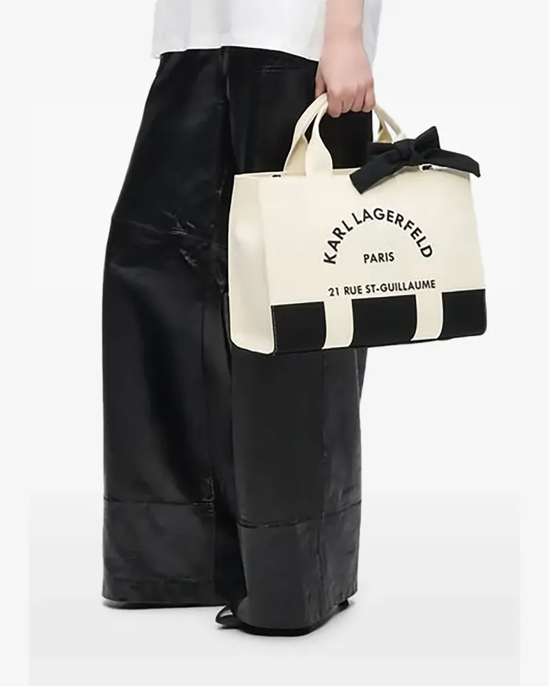 Karl Lagerfeld Mittelgroße Rue St-Guillaume Square Tote Bag - Weiß Weiß